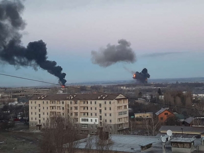 Veja fotos e vídeos de ataques russos à Ucrânia
