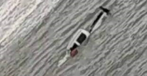 VÍDEO: dupla tenta saquear carro debaixo d’água em Salinas
